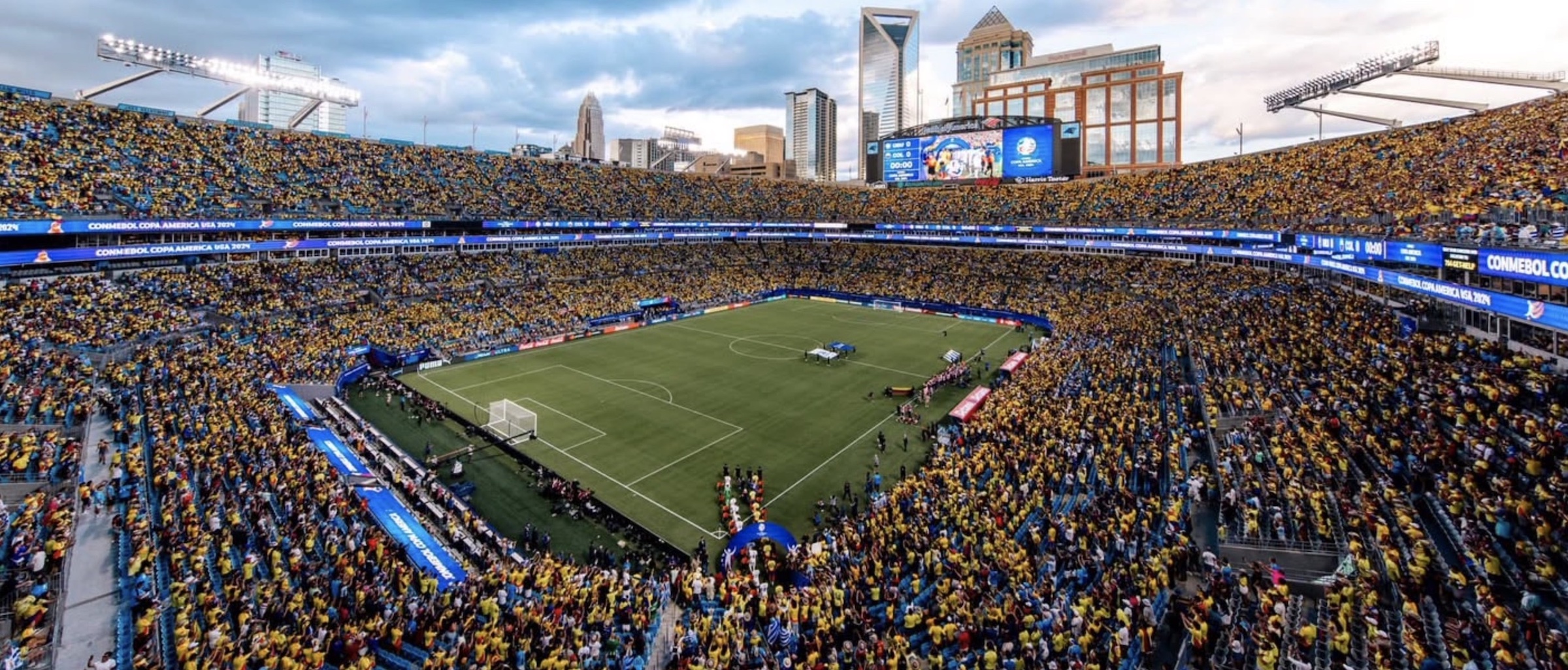 Bank of America stadium hosting a soccer match for Copa America 2024