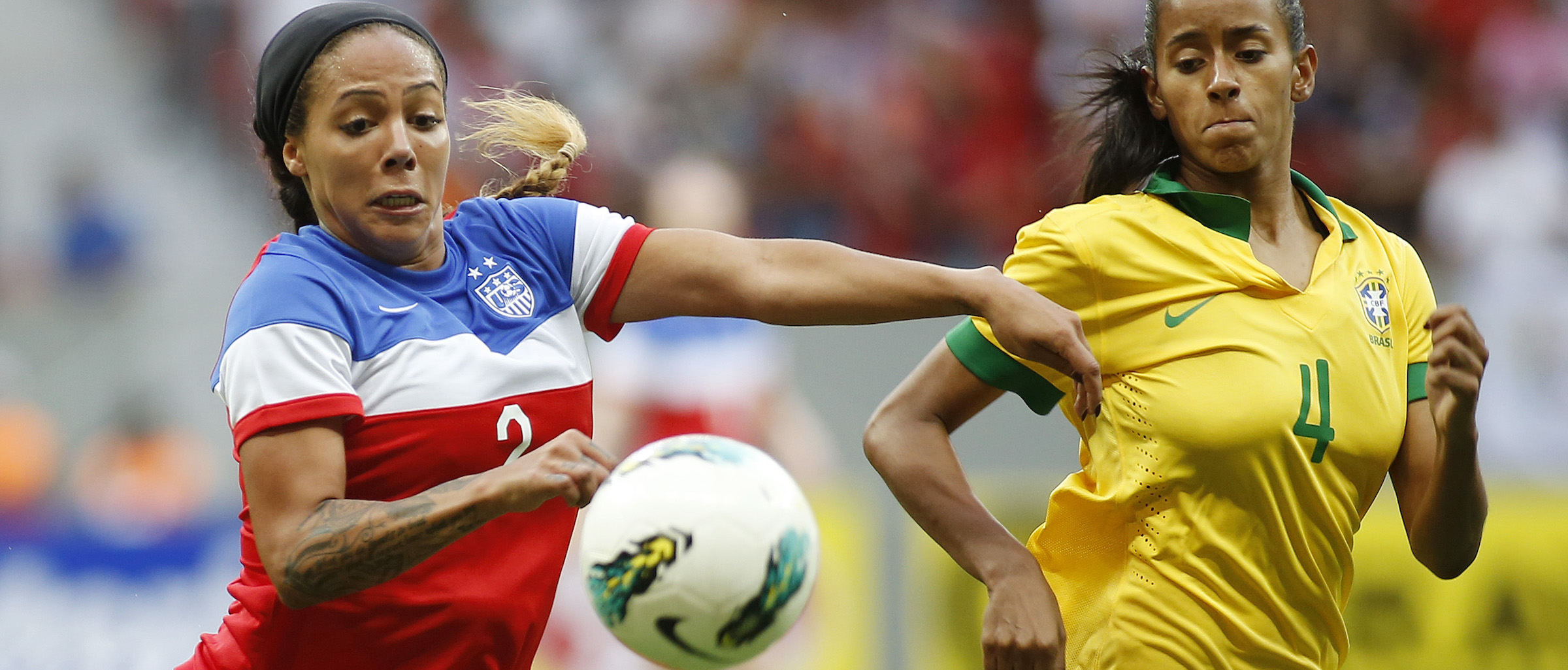 US versus Brazil in women's soccer